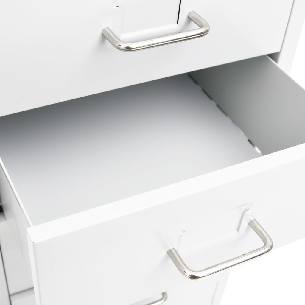 Mobilni ormarić za spise bijeli 28 x 41 x 109 cm metalni