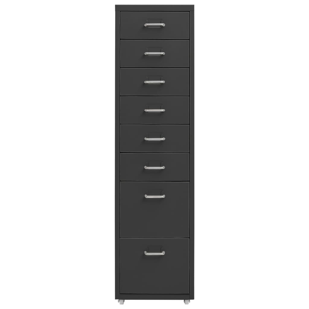 Mobilni ormarić za spise antracit 28 x 41 x 109 cm metalni