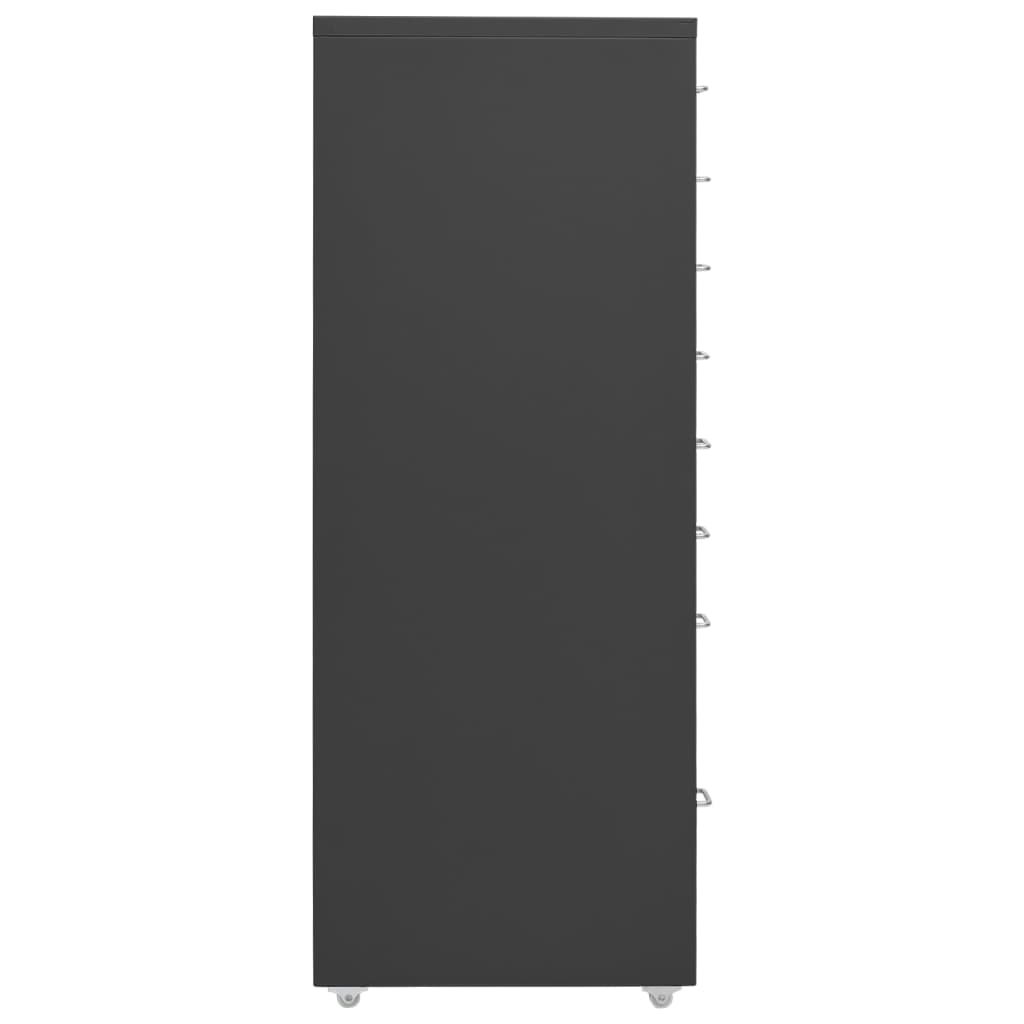 Mobilni ormarić za spise antracit 28 x 41 x 109 cm metalni