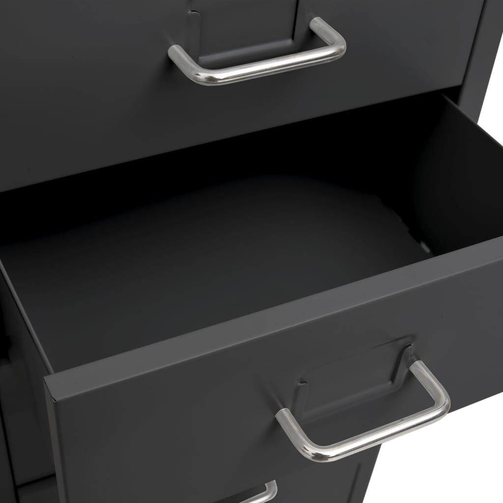 Mobilni ormarić za spise antracit 28 x 41 x 109 cm metalni
