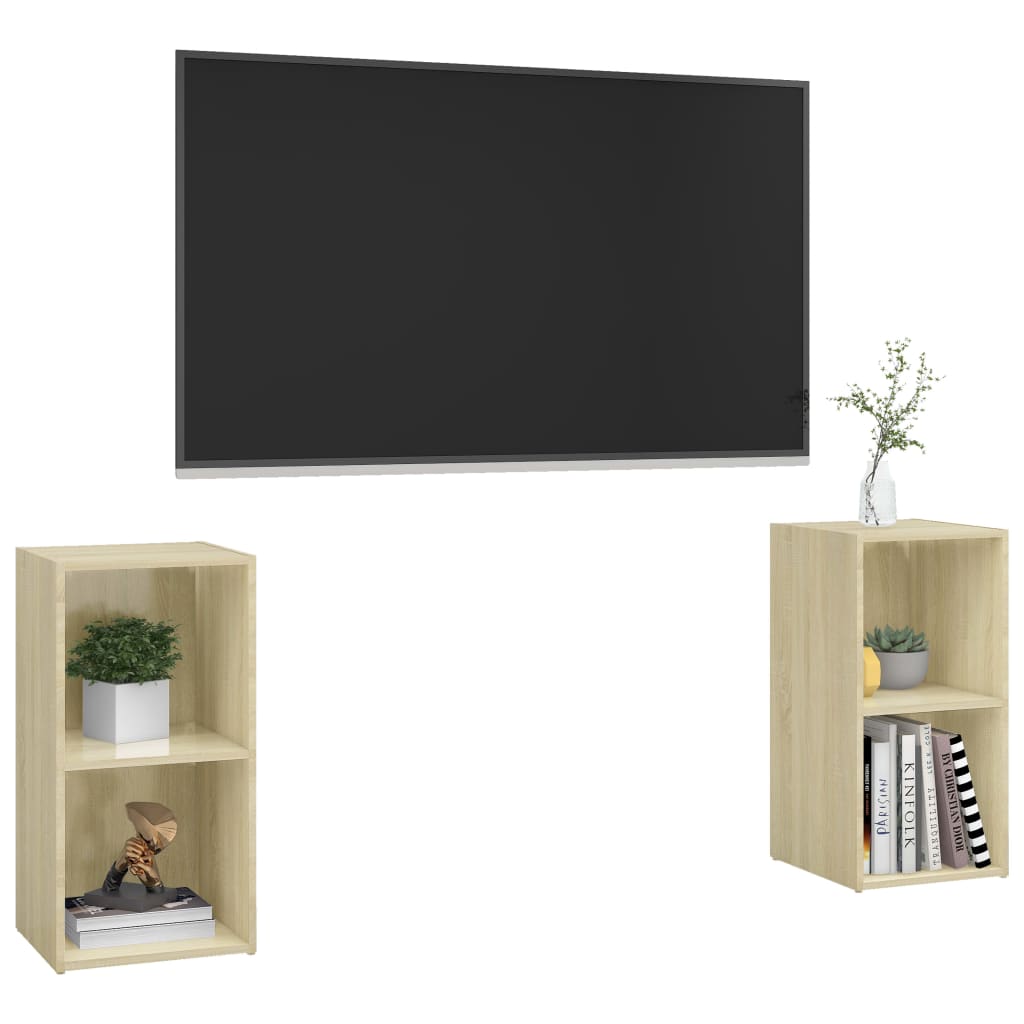 TV ormarići 2 kom boja hrasta 72x35x36,5 cm konstruirano drvo