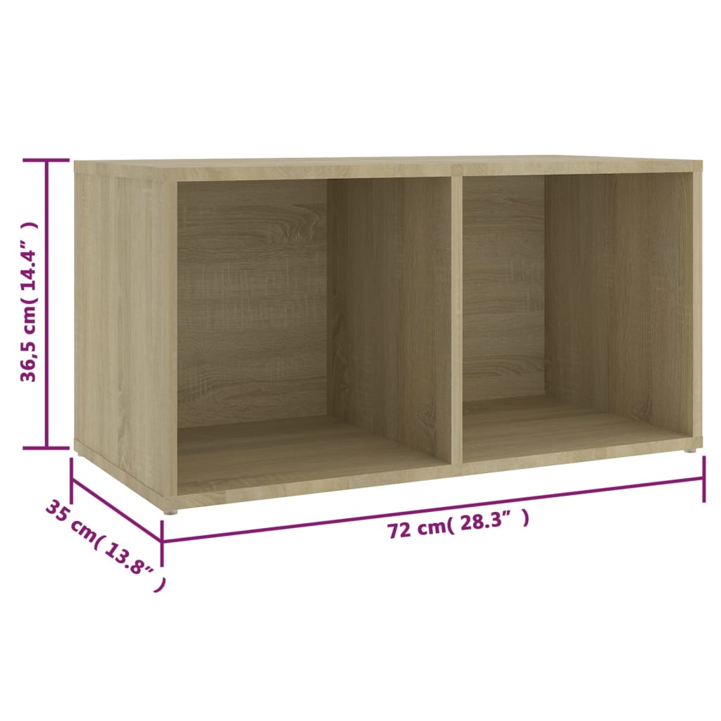 TV ormarići 2 kom boja hrasta 72x35x36,5 cm konstruirano drvo