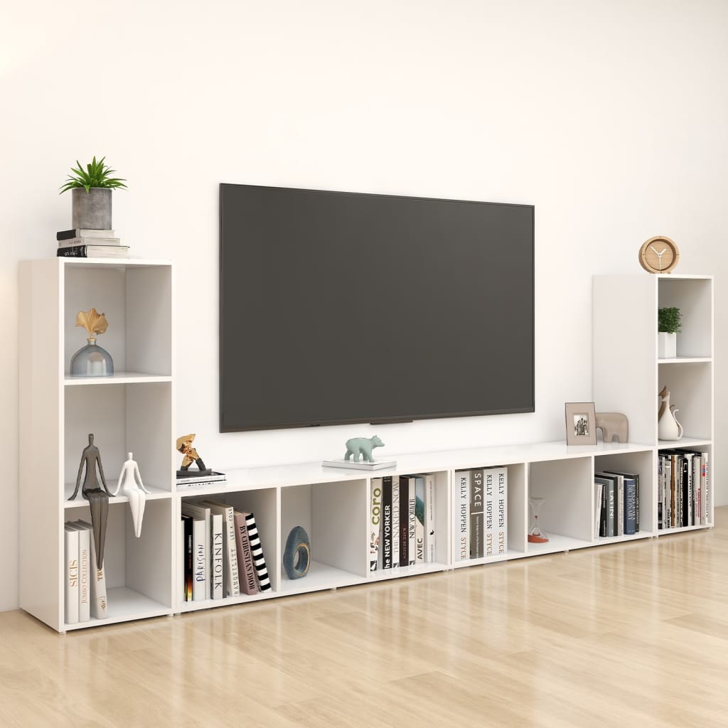 TV ormarići 4 kom bijeli 107 x 35 x 37 cm od konstruiranog drva