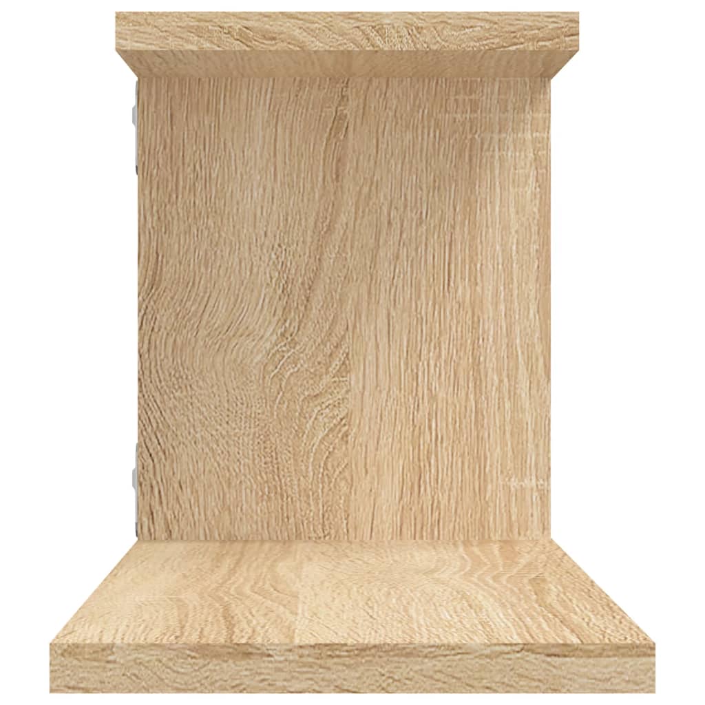 Zidna TV polica boja hrasta 125 x 18 x 23 cm konstruirano drvo