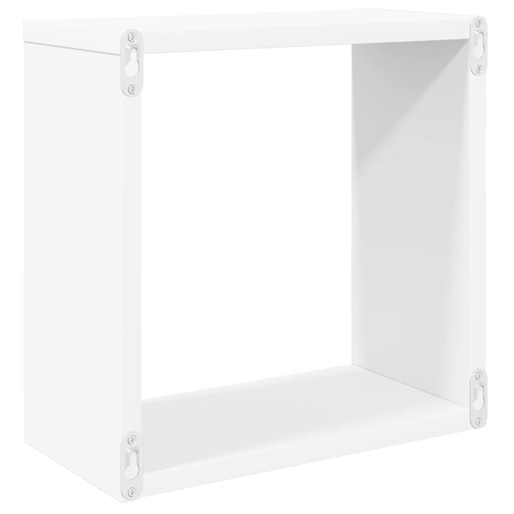 Kockaste zidne police 6 kom bijele 30 x 15 x 30 cm
