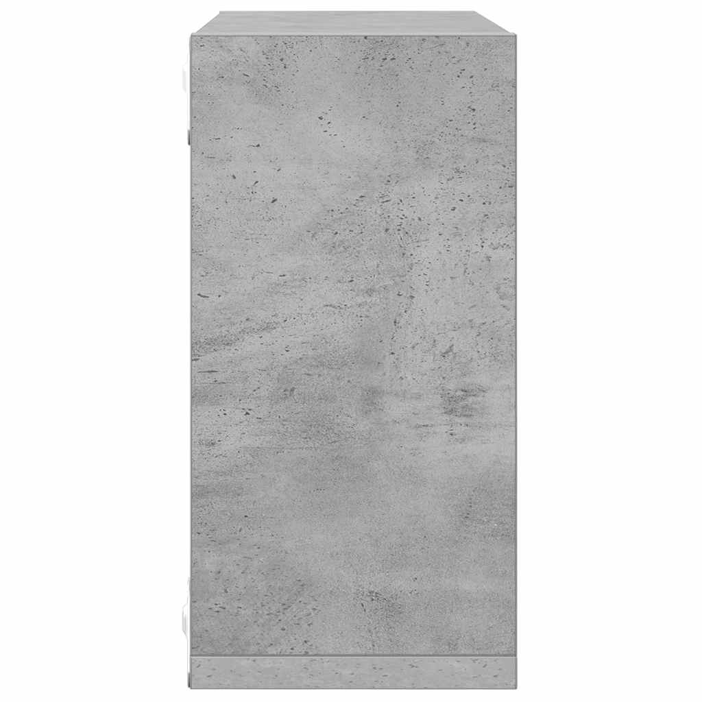 Kockaste zidne police 4 kom siva boja betona 30 x 15 x 30 cm