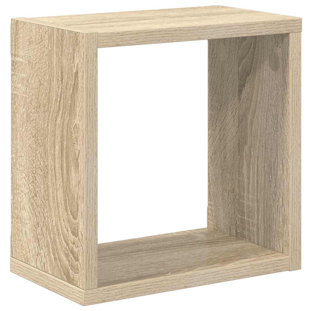 Kockaste zidne police 4 kom boja hrasta sonome 26 x 15 x 26 cm