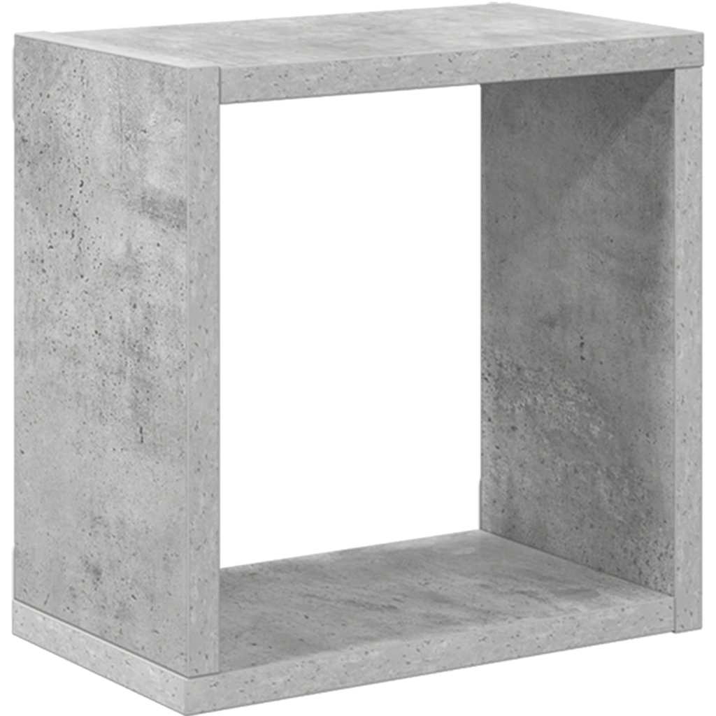Kockaste zidne police 4 kom siva boja betona 26 x 15 x 26 cm