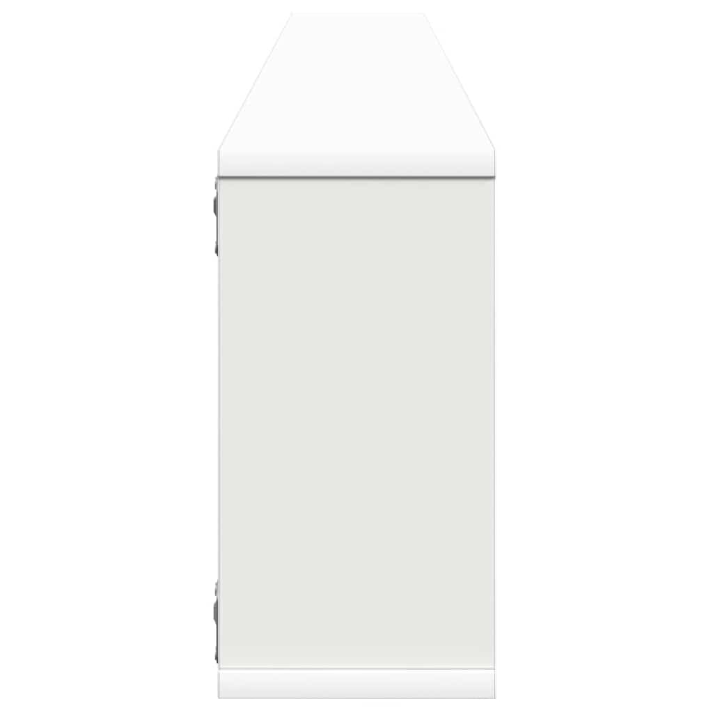 Kockaste zidne police 2 kom bijele 100 x 15 x 30 cm drvene