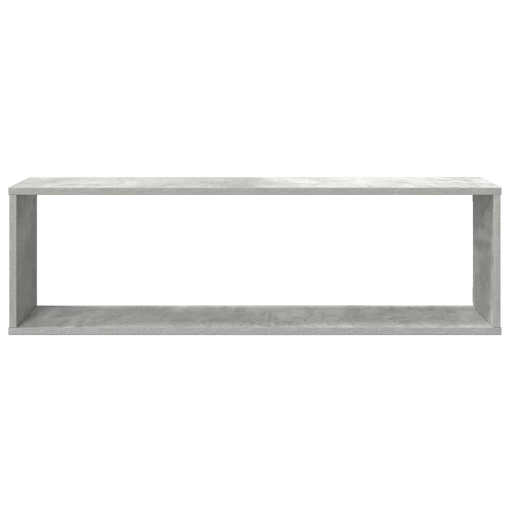Kockaste zidne police 4 kom boja betona 100 x 15 x 30 cm drvene