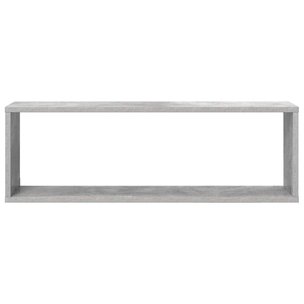 Kockaste zidne police 4 kom boja betona 80x15x26,5 cm drvene