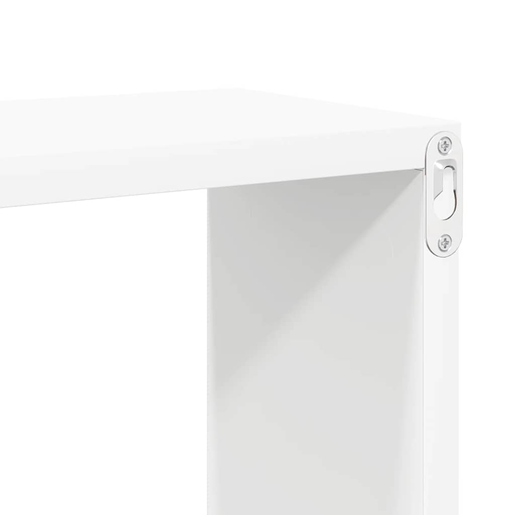 Kockaste zidne police 2 kom bijele 60 x 15 x 23 cm drvene