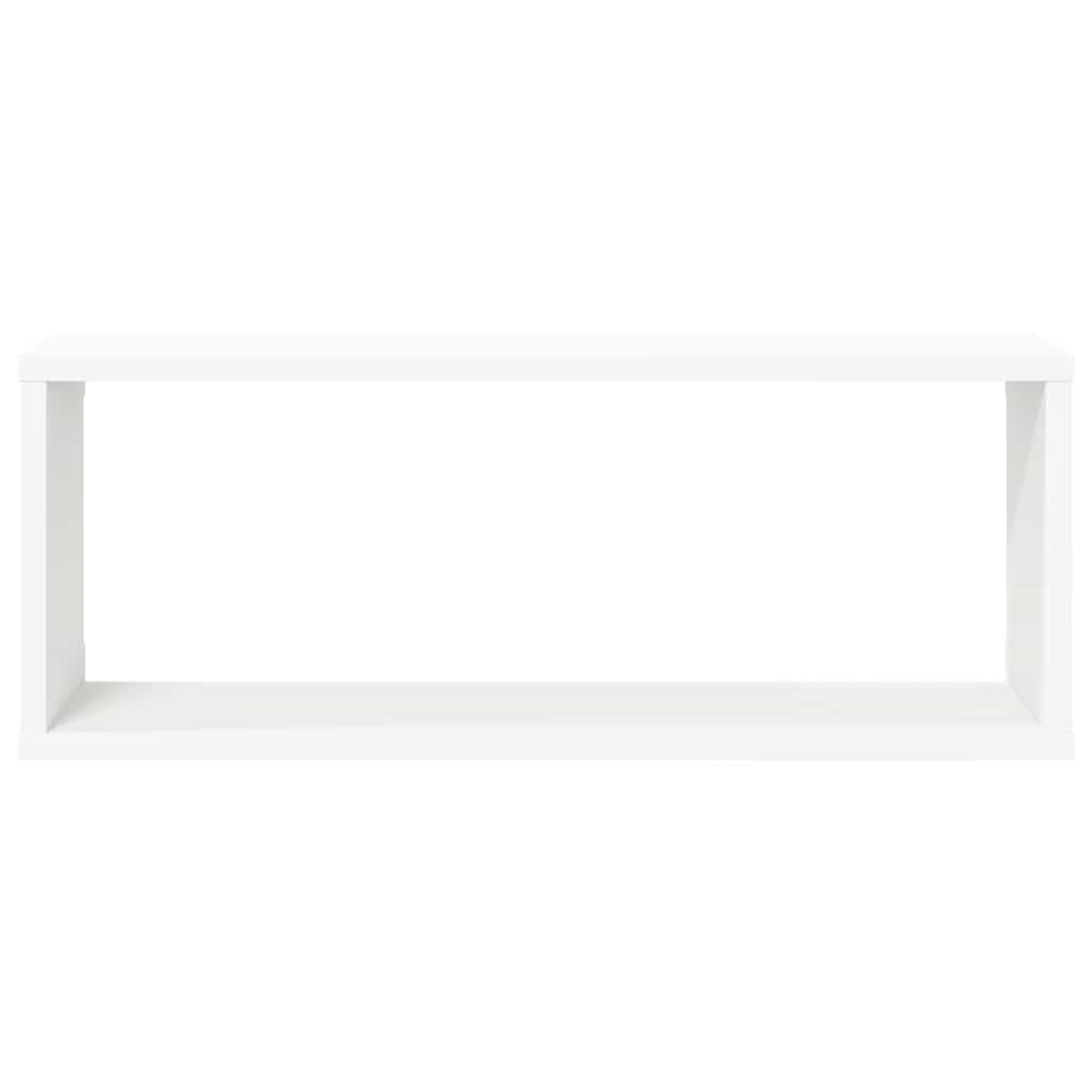 Kockaste zidne police 4 kom bijele 60 x 15 x 23 cm drvene