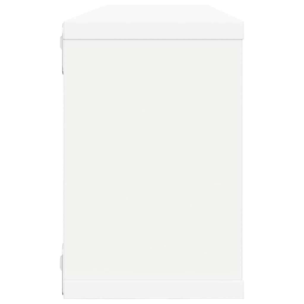 Kockaste zidne police 4 kom bijele 60 x 15 x 23 cm drvene