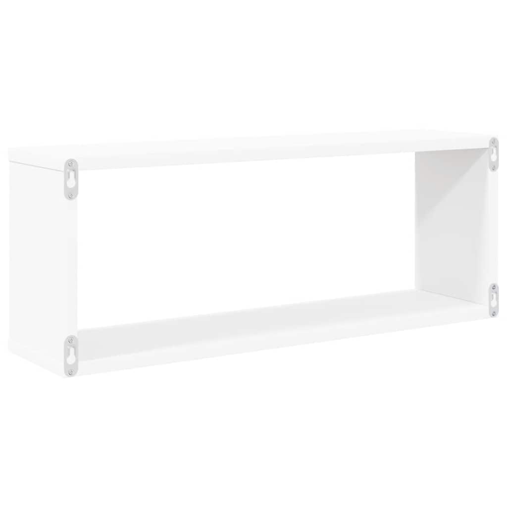 Kockaste zidne police 4 kom bijele 60 x 15 x 23 cm drvene