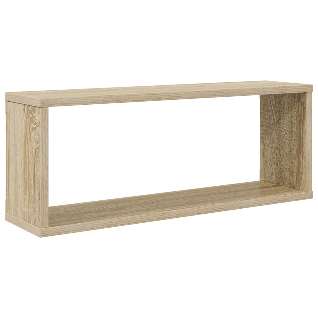 Kockaste zidne police 4 kom boja hrasta 60 x 15 x 23 cm drvene