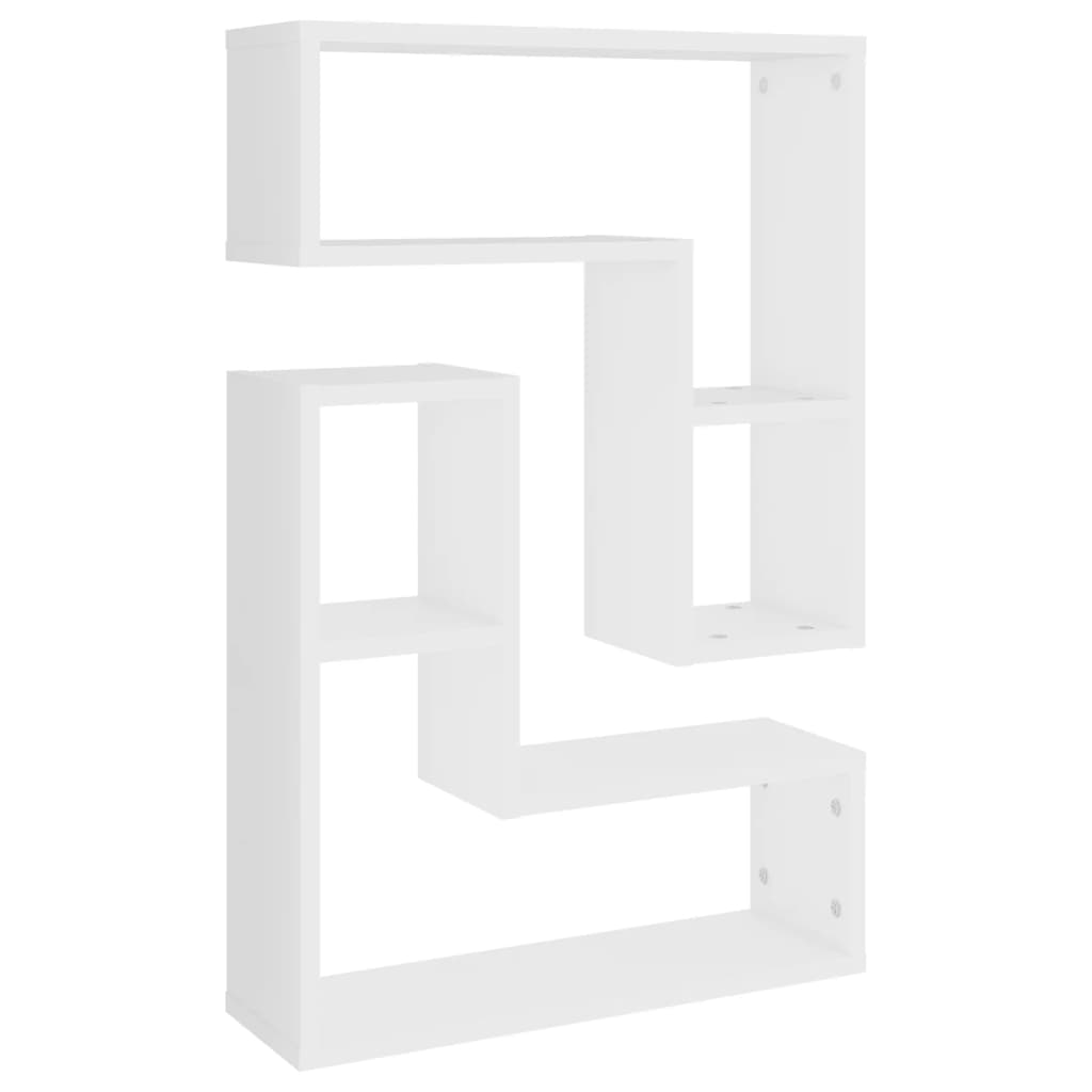 Zidne police 2 kom bijele 50 x 15 x 50 cm konstruirano drvo
