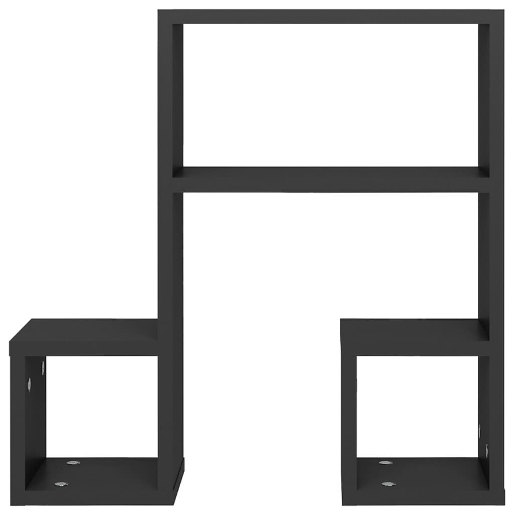 Zidne police 2 kom sive 50 x 15 x 50 cm konstruirano drvo