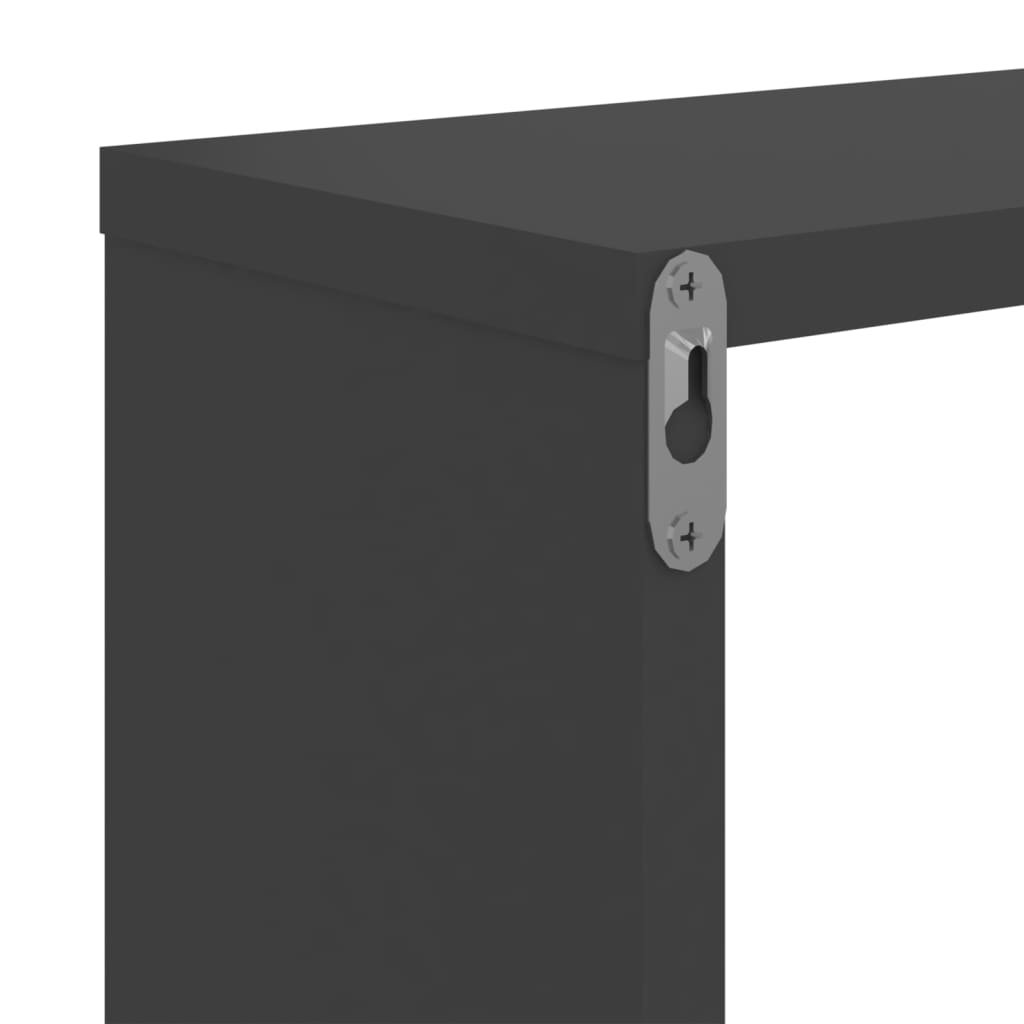 Zidne police 2 kom sive 50 x 15 x 50 cm konstruirano drvo