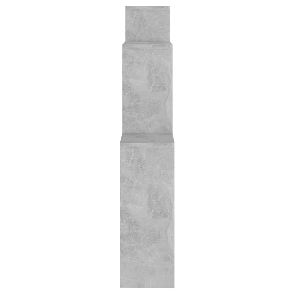 Kockaste zidne police siva boja betona 80 x 15 x 78,5 cm drvene