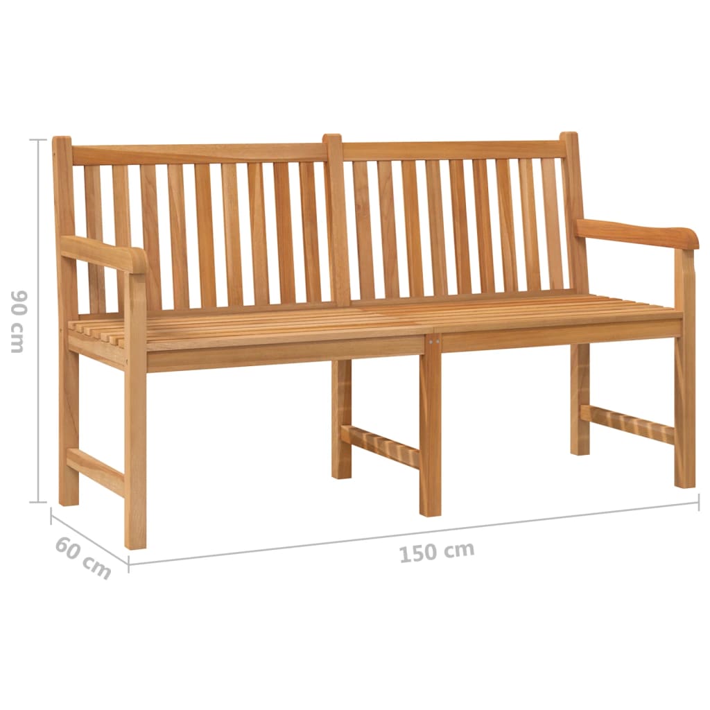 Vrtna klupa 150 cm od masivne tikovine