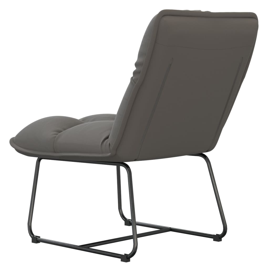 Stolica za opuštanje s metalnim okvirom svjetlosiva baršunasta