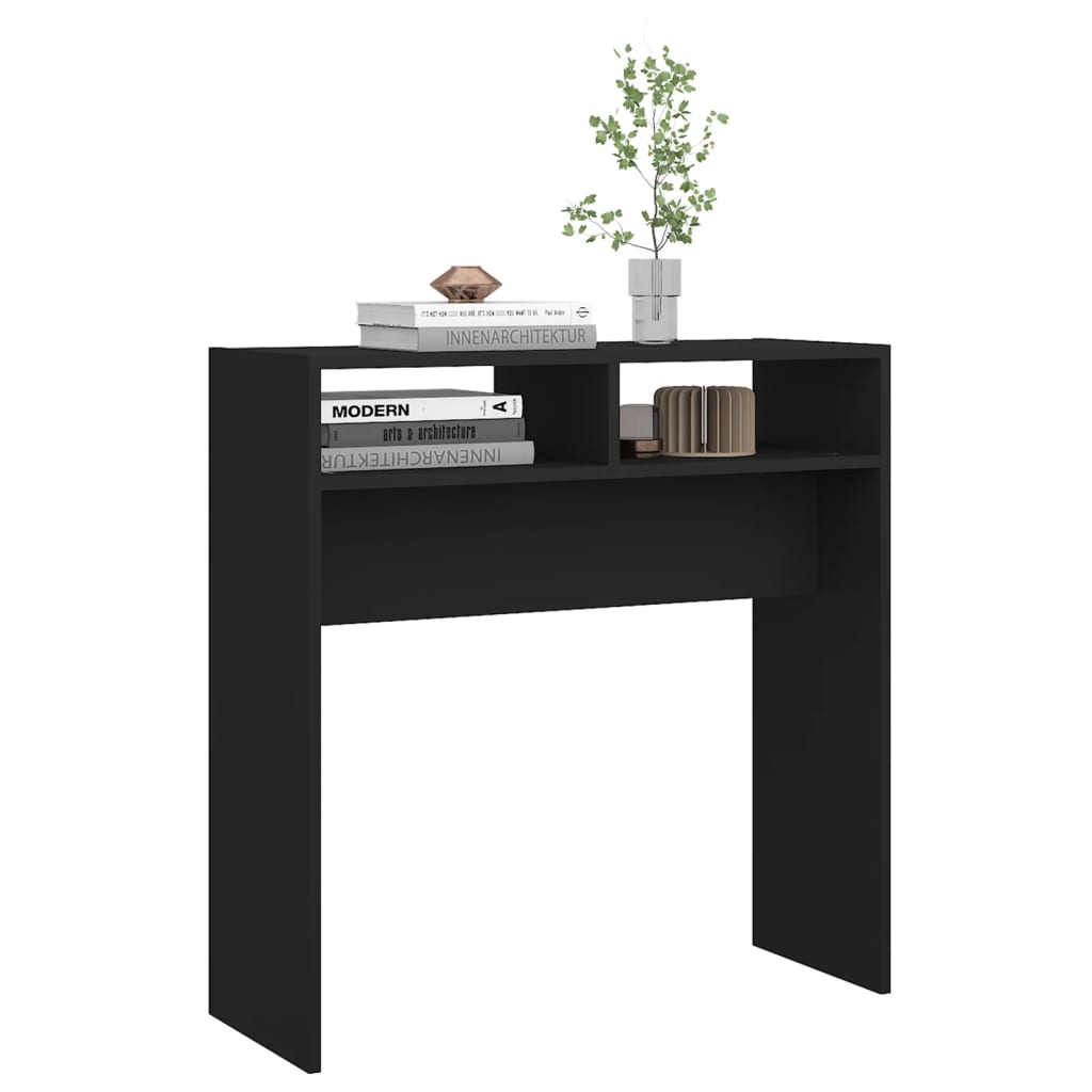 Konzolni stol crni 78 x 30 x 80 cm od konstruiranog drva