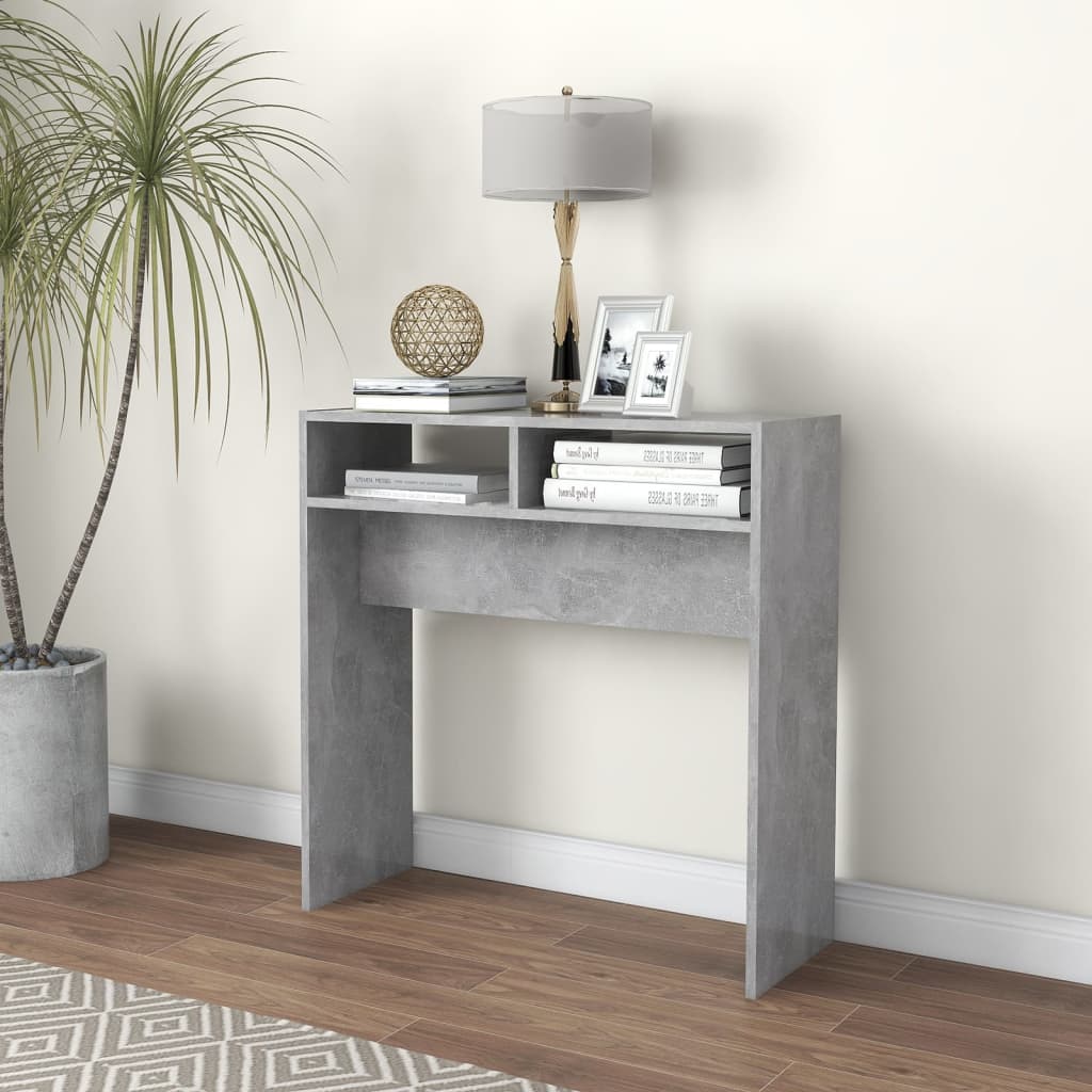 Konzolni stol boja betona 78 x 30 x 80 cm konstruirano drvo