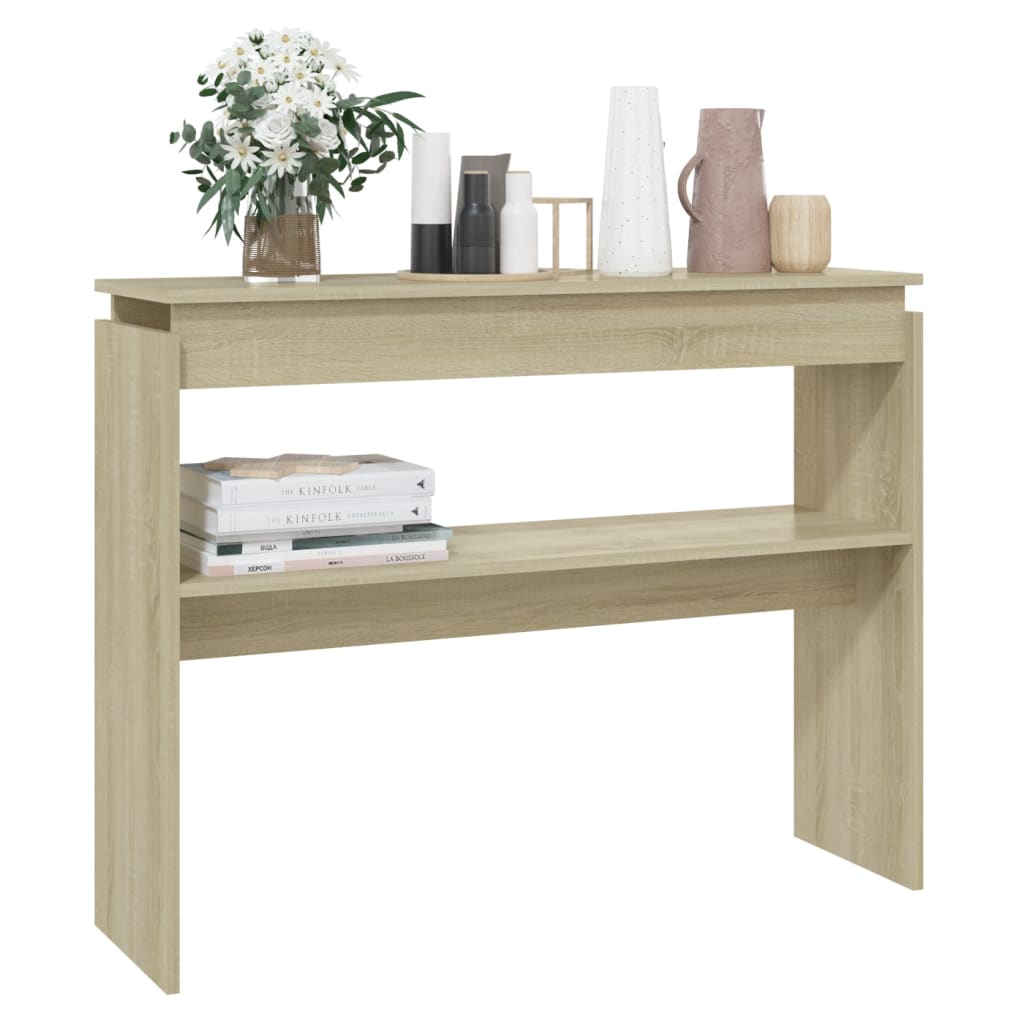 Konzolni stol boja hrasta sonome 102x30x80 cm konstruirano drvo