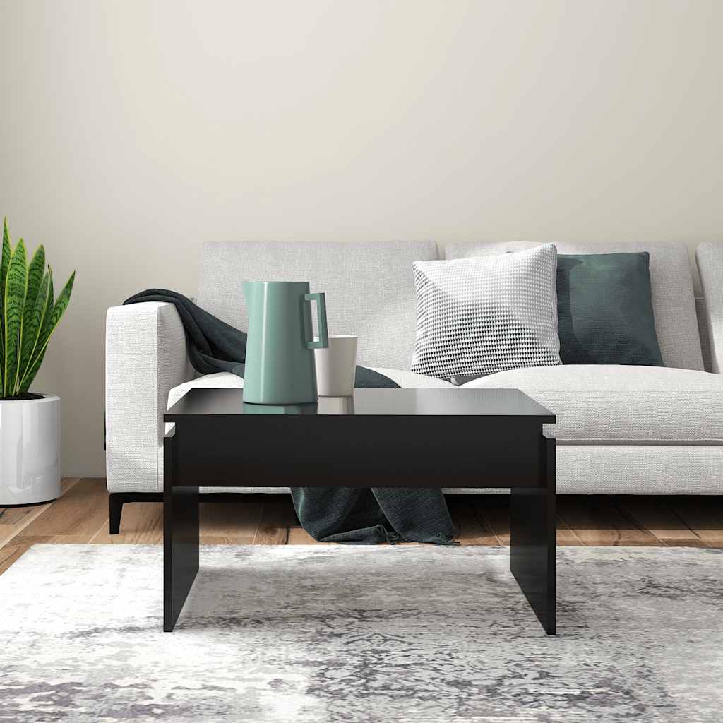 Stolić za kavu crni 68 x 50 x 38 cm od konstruiranog drva