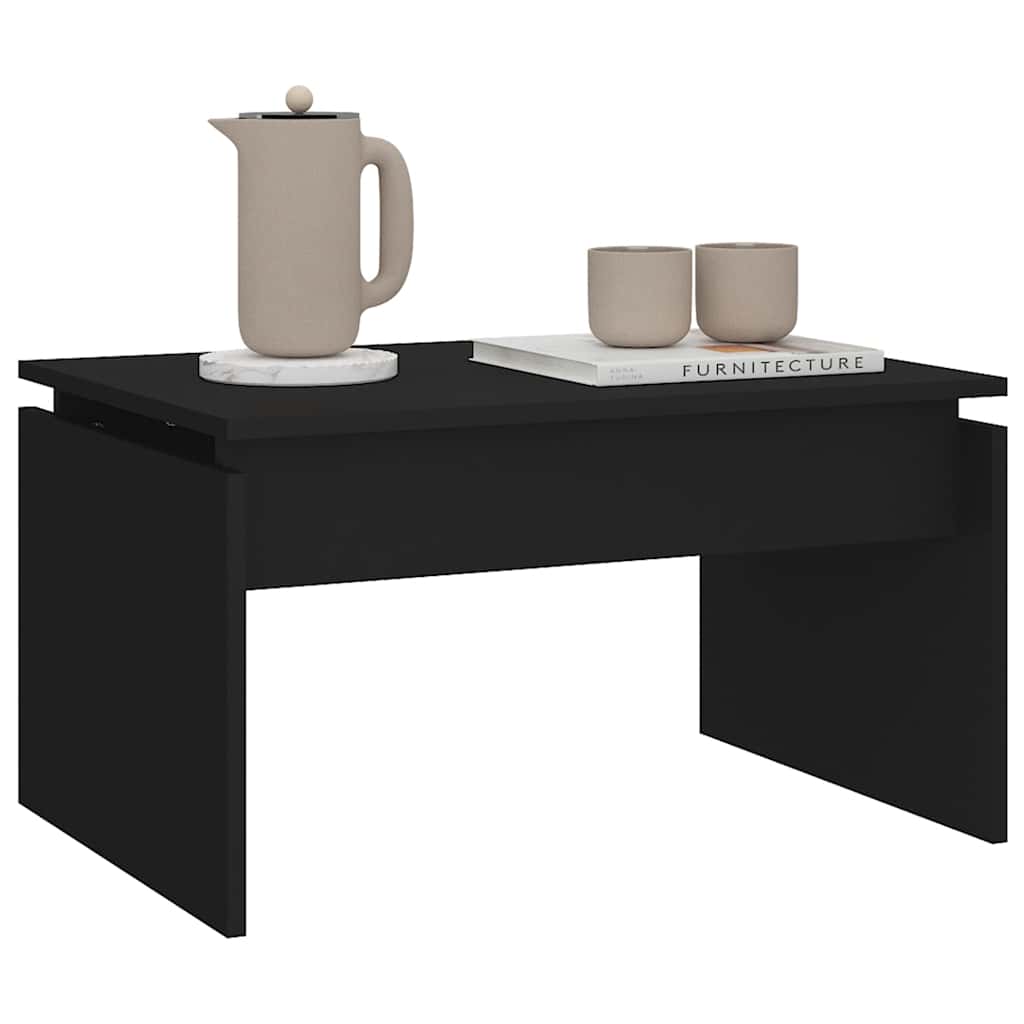 Stolić za kavu crni 68 x 50 x 38 cm od konstruiranog drva