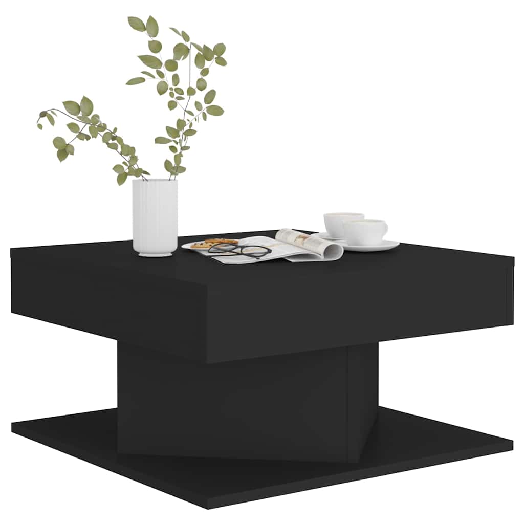Stolić za kavu crni 57 x 57 x 30 cm od konstruiranog drva