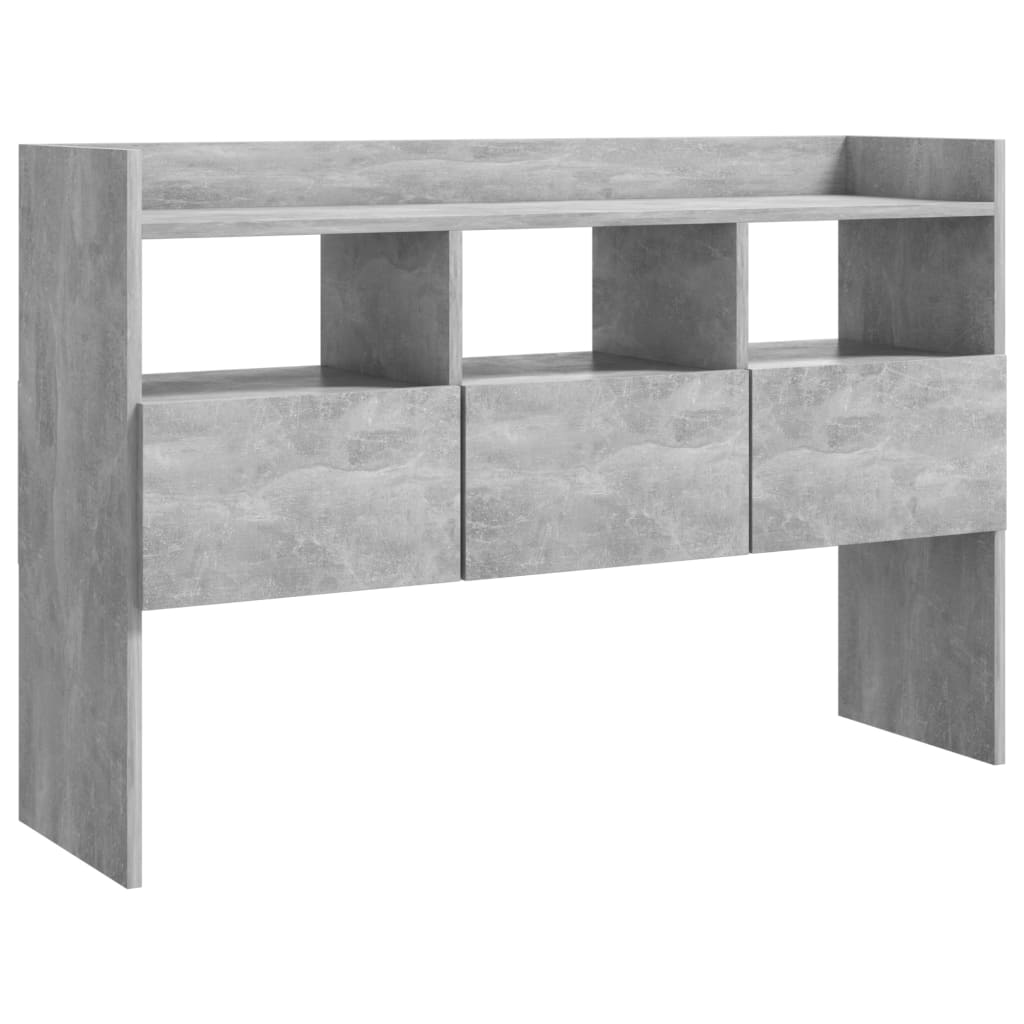 Komoda siva boja betona 105 x 30 x 70 cm konstruirano drvo