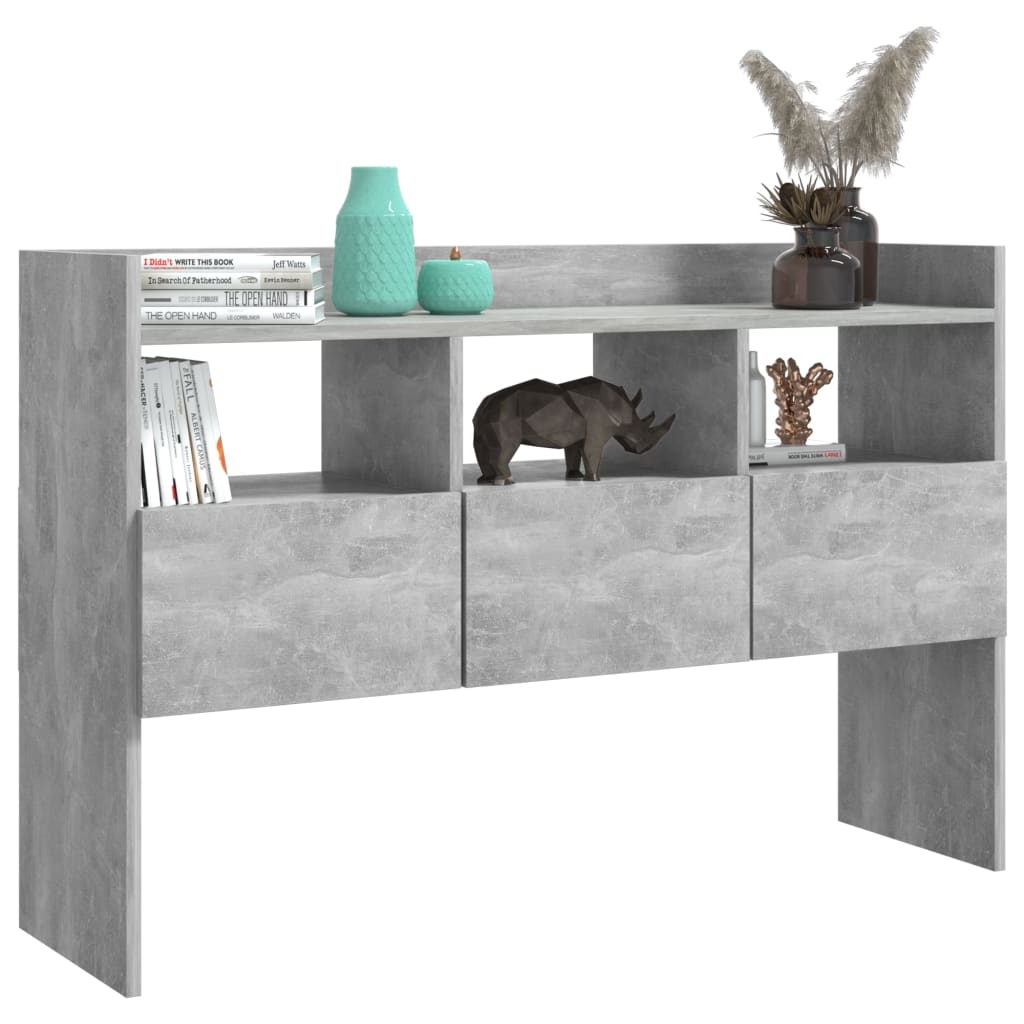 Komoda siva boja betona 105 x 30 x 70 cm konstruirano drvo
