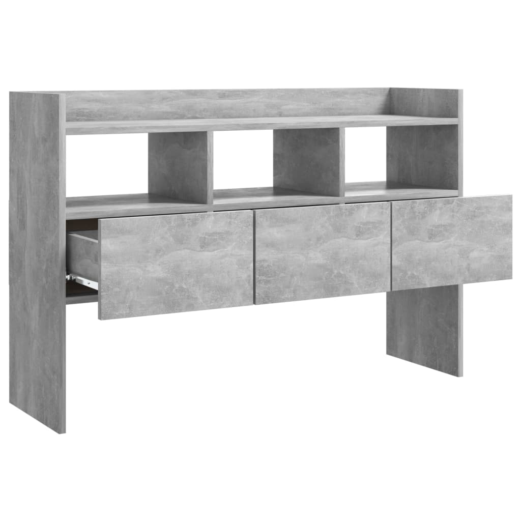 Komoda siva boja betona 105 x 30 x 70 cm konstruirano drvo