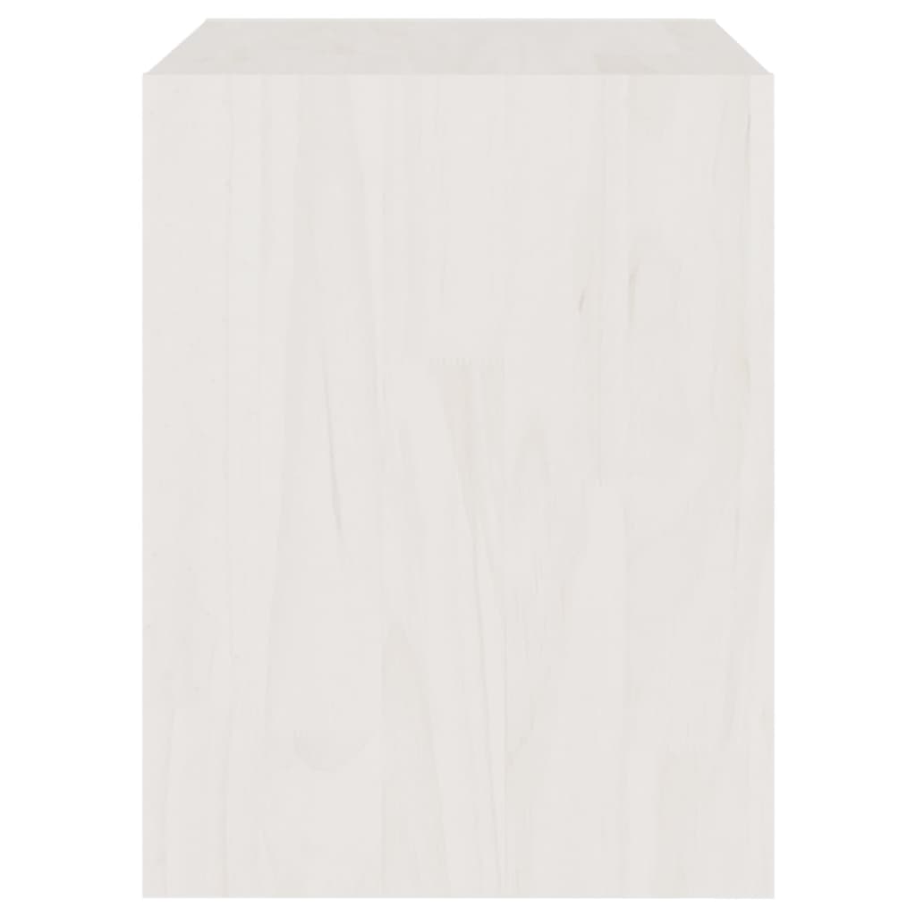 Noćni ormarić bijeli 40 x 30,5 x 40 cm od masivne borovine