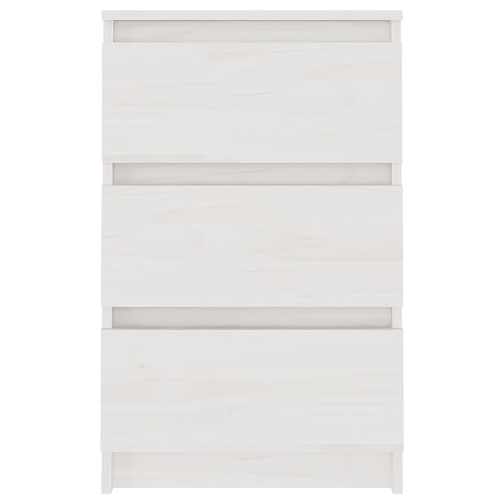 Noćni ormarići 2 kom bijeli 40 x 29,5 x 64 cm masivna borovina