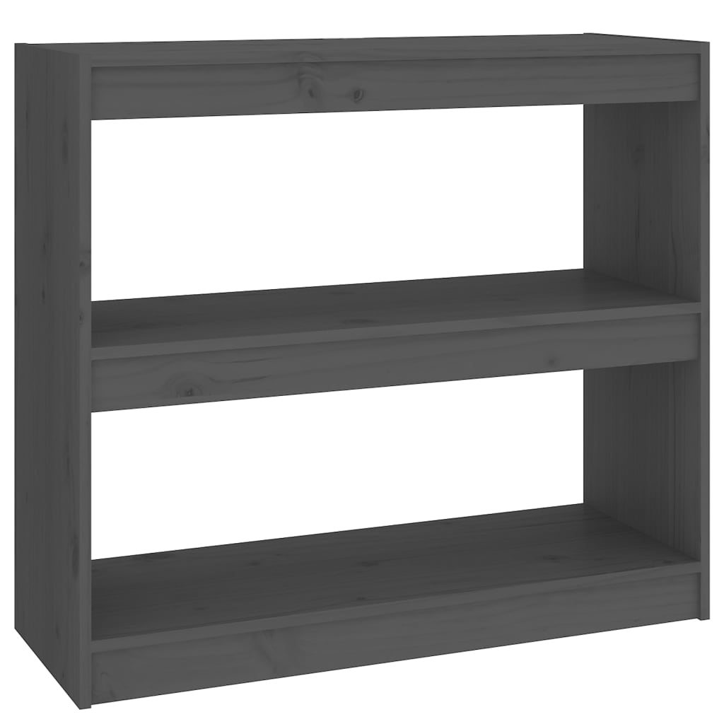 Ormarić za knjige / pregrada sivi 80x30x71,5 cm od borovine