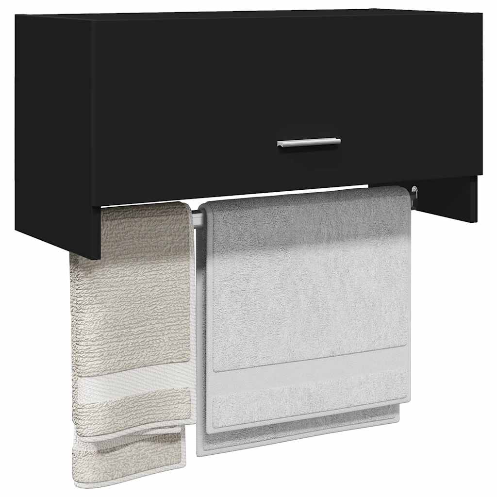 Ormar crni 70 x 32,5 x 35 cm konstruirano drvo