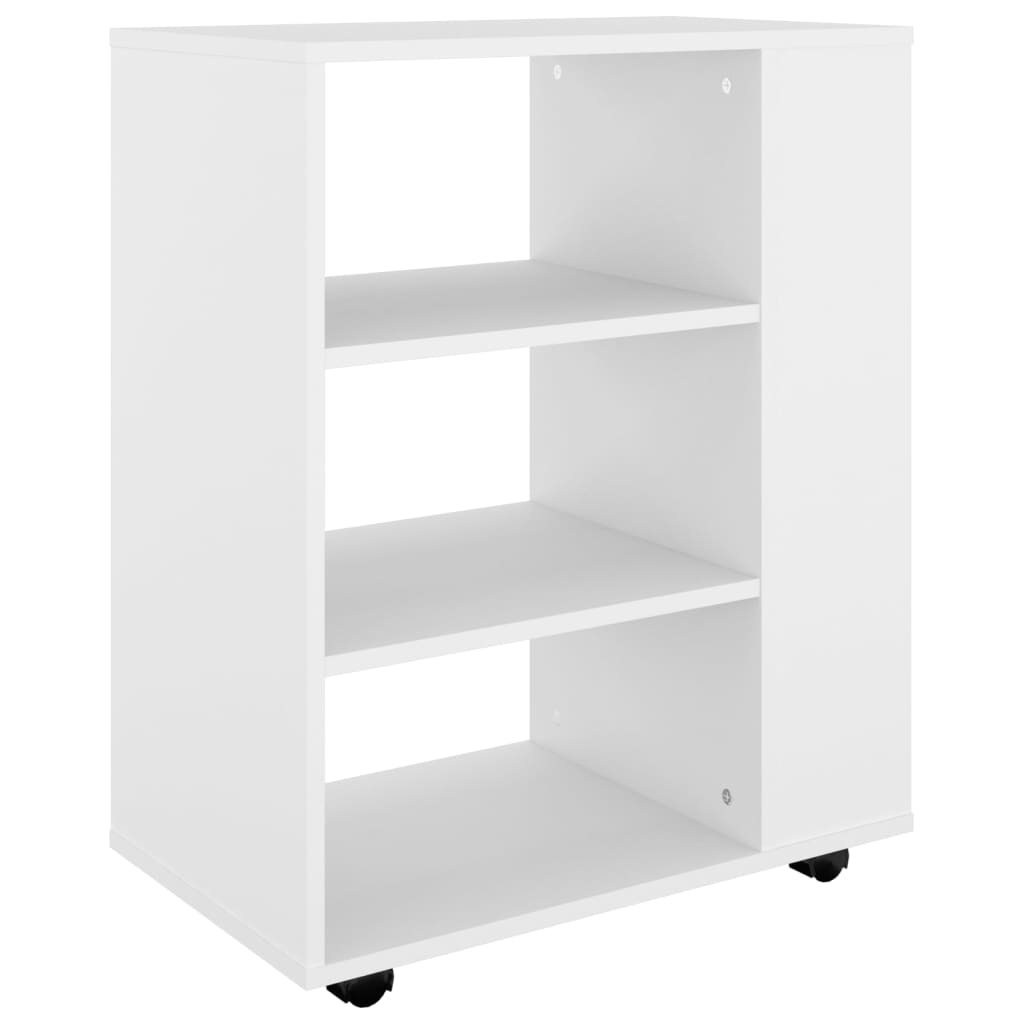 Ormarić s kotačima bijeli 60 x 35 x 75 cm konstruirano drvo