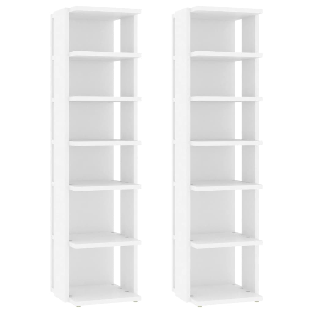 Ormarići za cipele 2 kom bijeli 27,5 x 27 x 102 cm od drveni