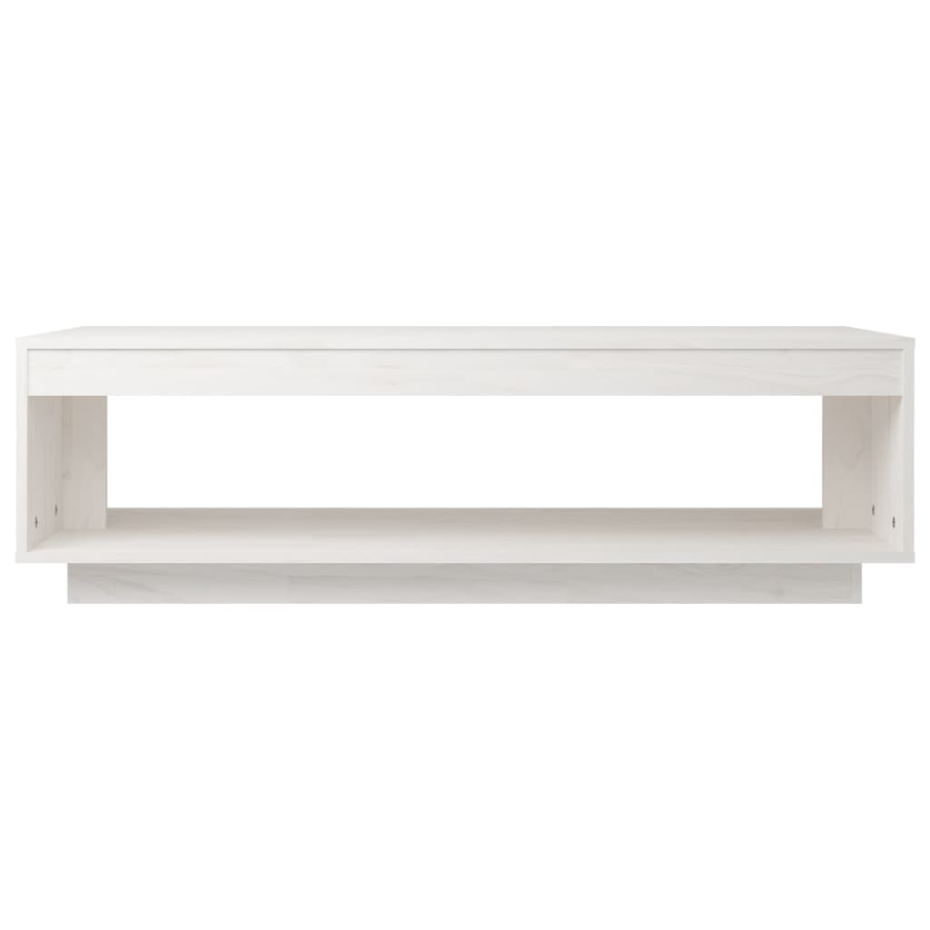 Stolić za kavu bijeli 110 x 50 x 33,5 cm od masivne borovine