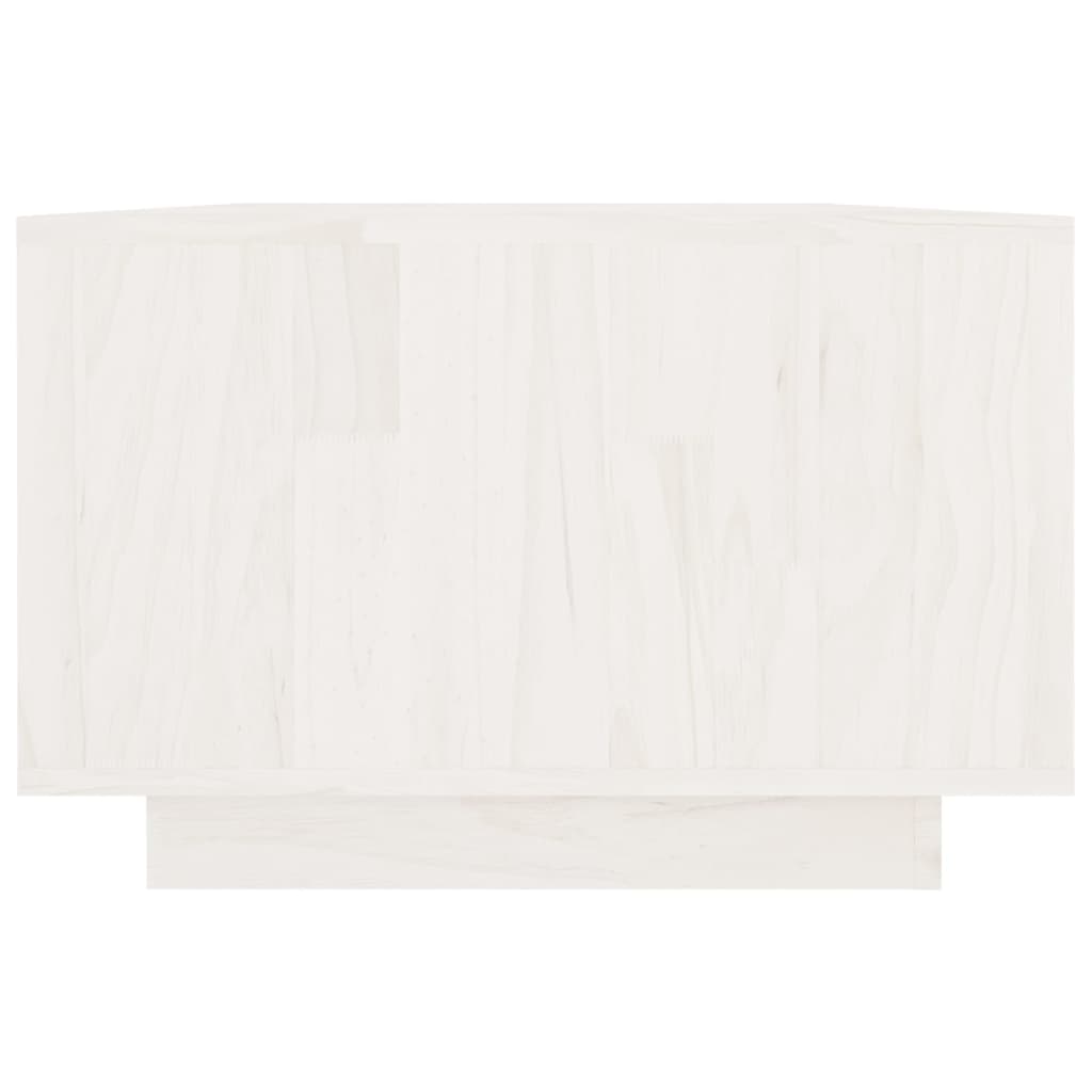 Stolić za kavu bijeli 110 x 50 x 33,5 cm od masivne borovine