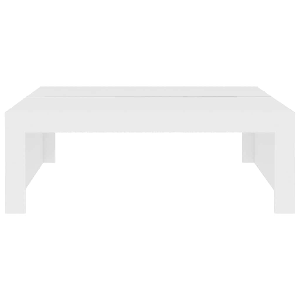Stolić za kavu bijeli 100 x 100 x 35 cm od konstruiranog drva