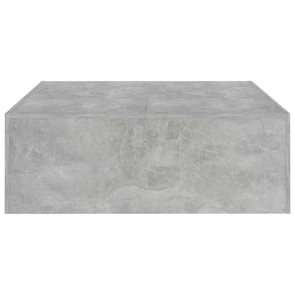 Stolić za kavu siva boja betona 100x100x35 cm konstruirano drvo