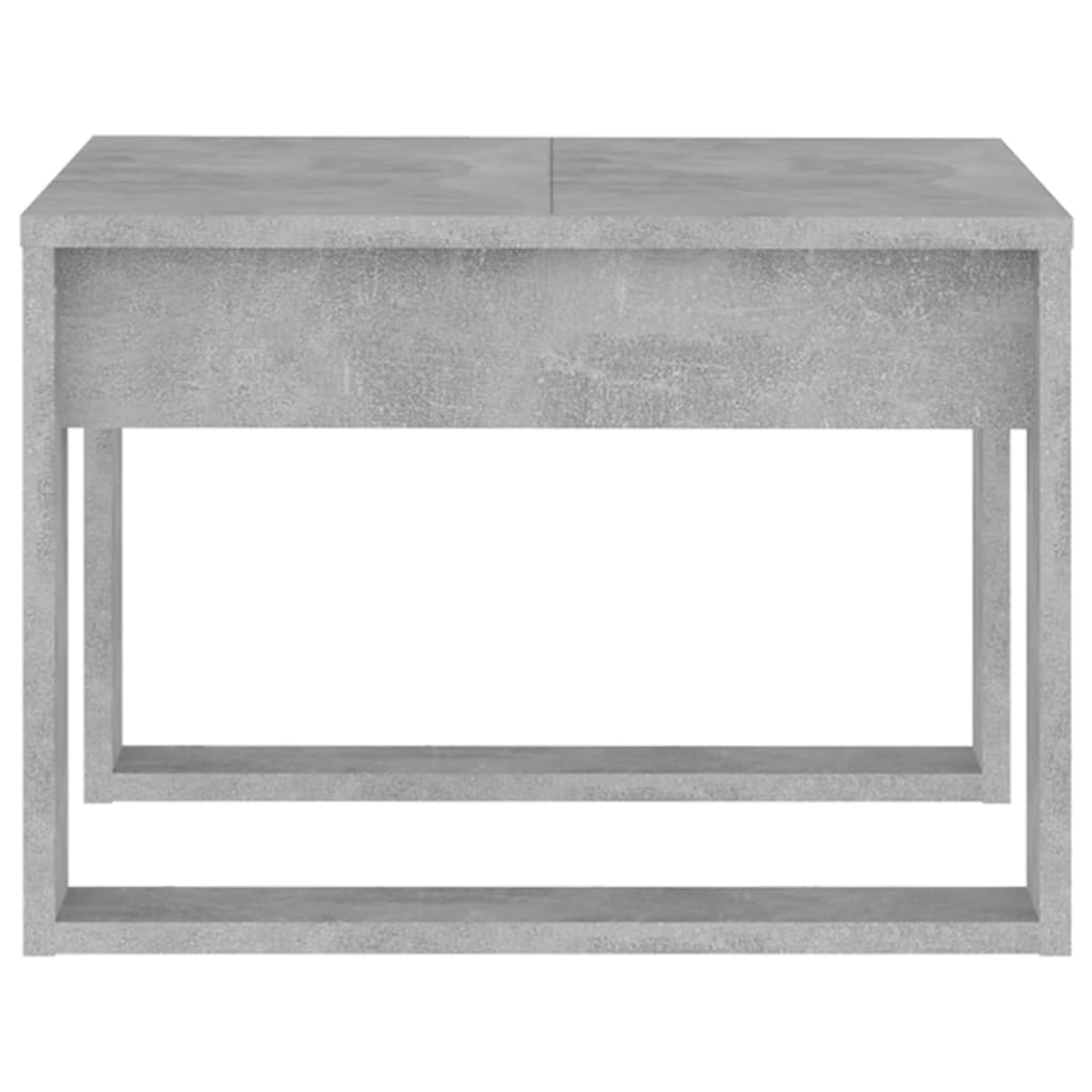 Bočni stolić siva boja betona 50 x 50 x 35 cm konstruirano drvo