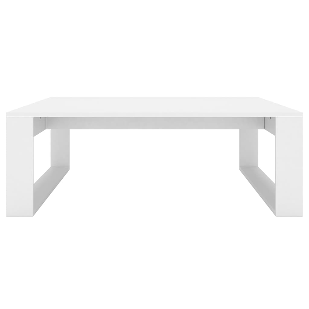 Stolić za kavu bijeli 100 x 100 x 35 cm od konstruiranog drva