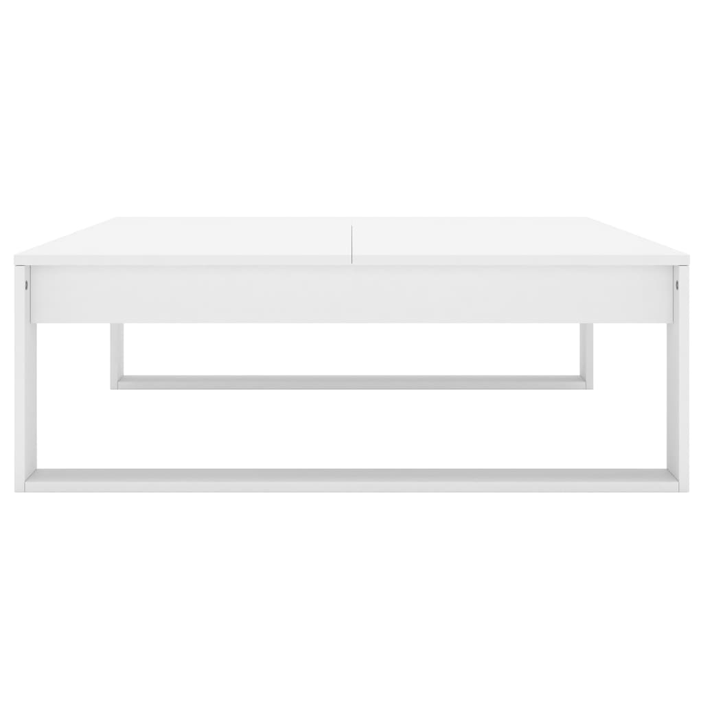 Stolić za kavu bijeli 100 x 100 x 35 cm od konstruiranog drva