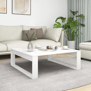 Stolić za kavu bijeli 100 x 100 x 35 cm od konstruiranog drva