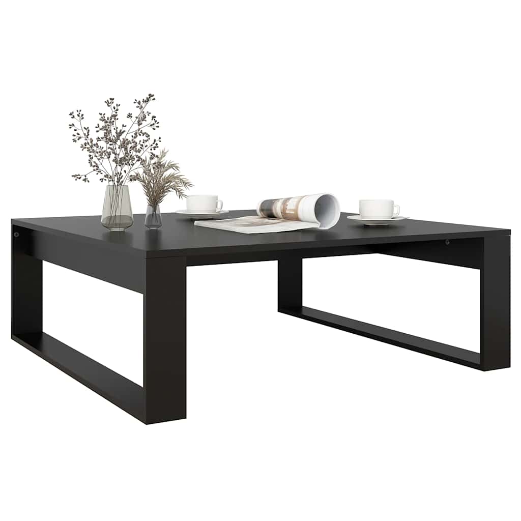 Stolić za kavu crni 100 x 100 x 35 cm od konstruiranog drva